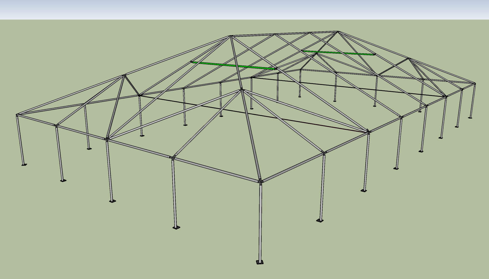 40x70 frame tent End View